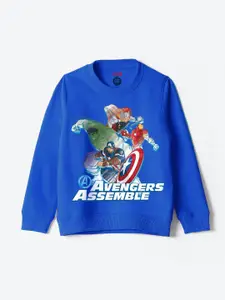 YK Marvel Boys Avengers Printed Cotton Sweatshirt