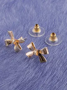 Brandsoon Rose Gold-Plated Contemporary Studs Earrings