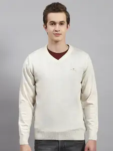 Monte Carlo V-Neck Full Sleeve Woollen Pullover Sweater