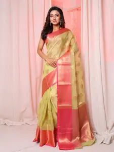 Arhi Ethnic Motifs Woven Design Zari Organza Saree