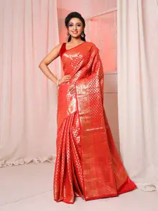 Arhi Ethnic Motifs Woven Design Zari Brocade Saree