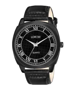 LOREM Men Textured Reset Time Analogue Watch LR88-CM