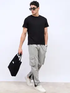 Styli Colorblock Relaxed Fit Open Hem Cargo Jogger
