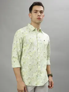 Iconic Printed Spread Collar Pure Cotton Casual Shirt