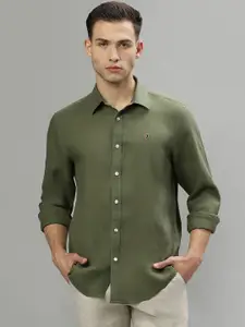 Iconic Spread Collar Pure Linen Casual Shirt