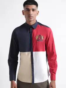 Iconic Colourblocked Cotton Casual Shirt