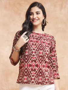 InWeave Ethnic Motifs Printed A-line Top