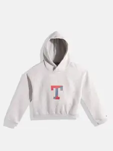 Tommy Hilfiger Girls Brand Logo Printed Hooded Sweatshirt