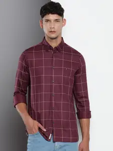 Tommy Hilfiger Windowpane Checked Regular Fit Casual Shirt