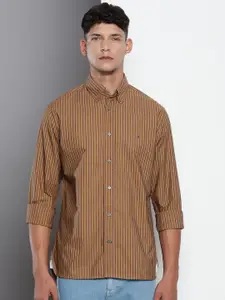 Tommy Hilfiger Vertical Striped Button Down Collar Pure Cotton Casual Shirt