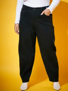 SASSAFRAS Curve Women Black Mid-Rise Comfort Clean Look Stretchable Jeans