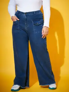SASSAFRAS Curve Women Blue Comfort Straight Fit Clean Look Jeans