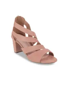 Metro Women Open Toe Block Heel Gladiators