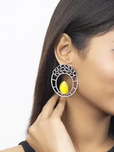 Binnis Wardrobe Silver-Plated Contemporary Studs Earrings