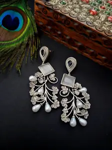 Binnis Wardrobe Silver-Plated Contemporary Drop Earrings
