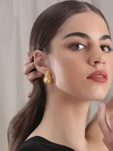 Rubans Voguish 22k Gold Plated Stainless Steel Anti-Tarnish Demi-Fine Studs Earrings