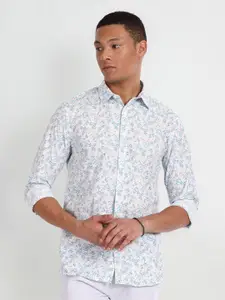 Flying Machine Floral Printed Slim Fit Pure Cotton Casual Shirt