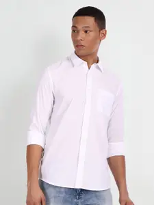 Flying Machine Spread Collar Slim Fit Pure Cotton Casual Shirt