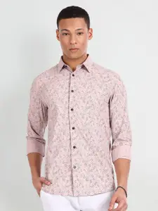 Flying Machine Floral Printed Slim Fit Pure Cotton Casual Shirt