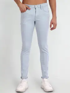 Flying Machine Men Grey Super Skinny Fit Low-Rise Jeans