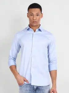 Flying Machine Spread Collar Slim Fit Pure Cotton Casual Shirt