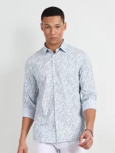 Flying Machine Slim Fit Opaque Printed Casual Shirt