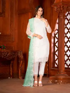 Atsevam Paisey Embroidered Semi-Stitched Dress Material