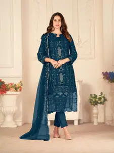 Atsevam Embroidered Semi-Stitched Dress Material