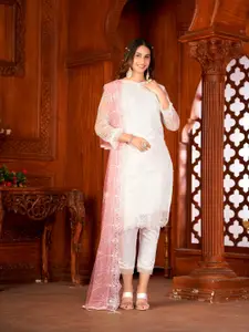 Atsevam Paisley Embroidered Semi-Stitched Dress Material