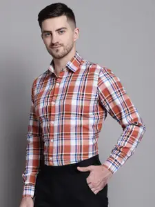 JAINISH Tartan Checks Opaque Cotton Formal Shirt