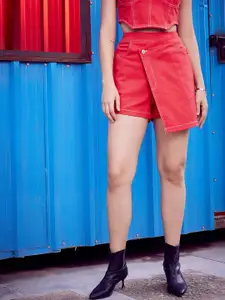 Athena Women Mid Rise Denim Skorts