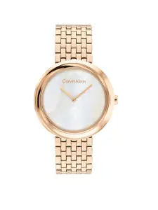 Calvin Klein Women Mother of Pearl Dial Bracelet Style Analogue Watch 25200322