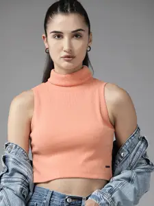 Roadster Solid Fitted Crop Top