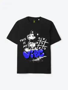 YK Disney Boys Mickey Mouse Printed V-Neck T-shirt