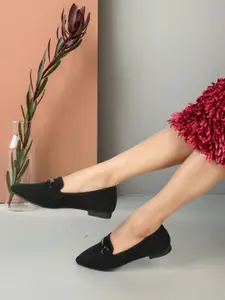 ELLE Women Buckled Pointed Toe Lightweight Loafers