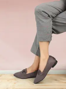 ELLE Women Buckled Pointed Toe Lightweight Loafers