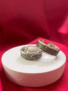 Arte Jewels 925 Sterling Silver Oxidised Toe Rings