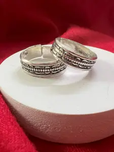 Arte Jewels 925 Sterling Silver Oxidised Toe Rings