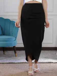 NEUDIS Women Self Design Pencil Midi Skirt