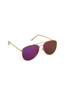 Accessorize London Women's mirrored lens Aviator sunglasses MA-59306081001