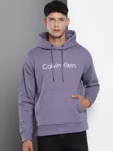 Calvin Klein Jeans Typography Printed Hooded Cotton Sweatshirt