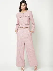 HOUSE OF S Checked Top & Trouser