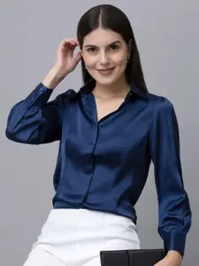 PURYS Spread Collar Opaque Casual Shirt