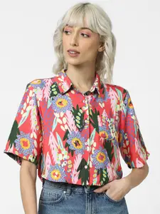ONLY Floral Printed Cropped Casual Shirt