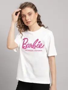Free Authority Barbie Printed Pure Cotton Relax-fit T-shirt