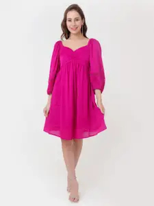 Zink London Sweetheart Neck Gathered or Pleated Empire Dress