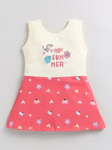 Toonyport Girls Conversational Print Cotton A-Line Dress