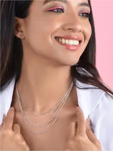 ToniQ Silver-Plated Layered Necklace