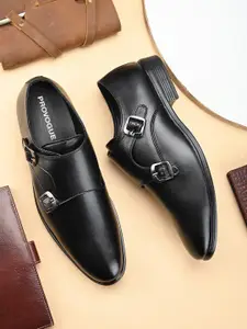 Provogue Men Round Toe Formal Double Monk Shoes