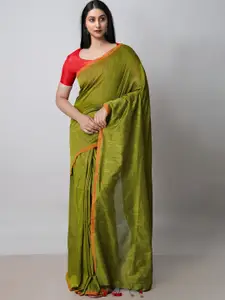 Unnati Silks Pure Linen Jamdani Saree